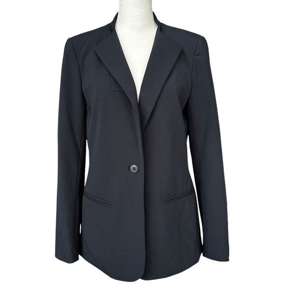 NEW PEACE OF CLOTH Faith JacketClassic One Button Blazer in Navy Blue Size 2